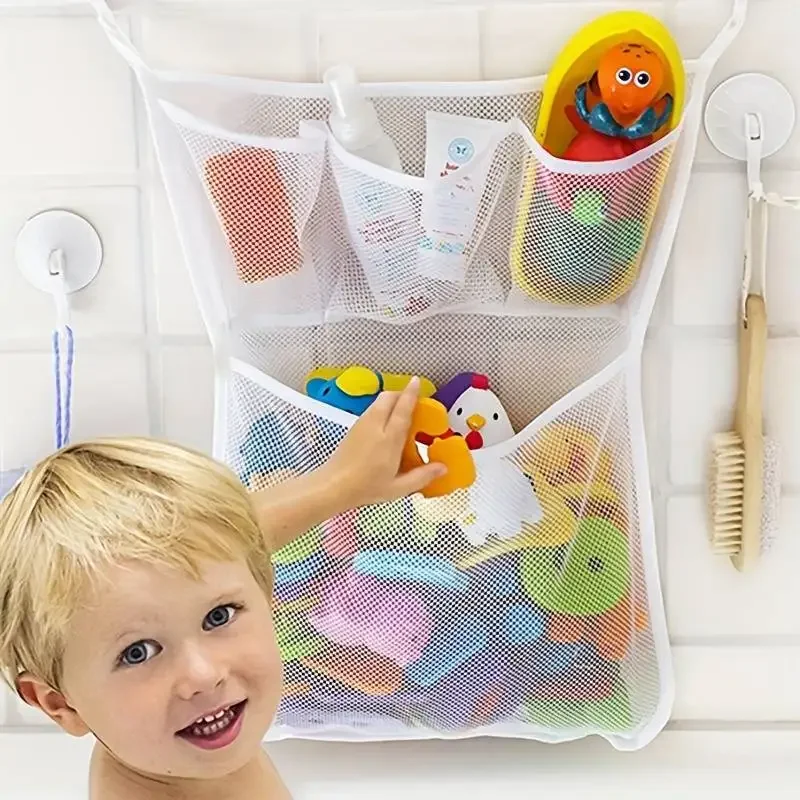 Mesh Net Bag - Baby Shower Bath Toys White Baby