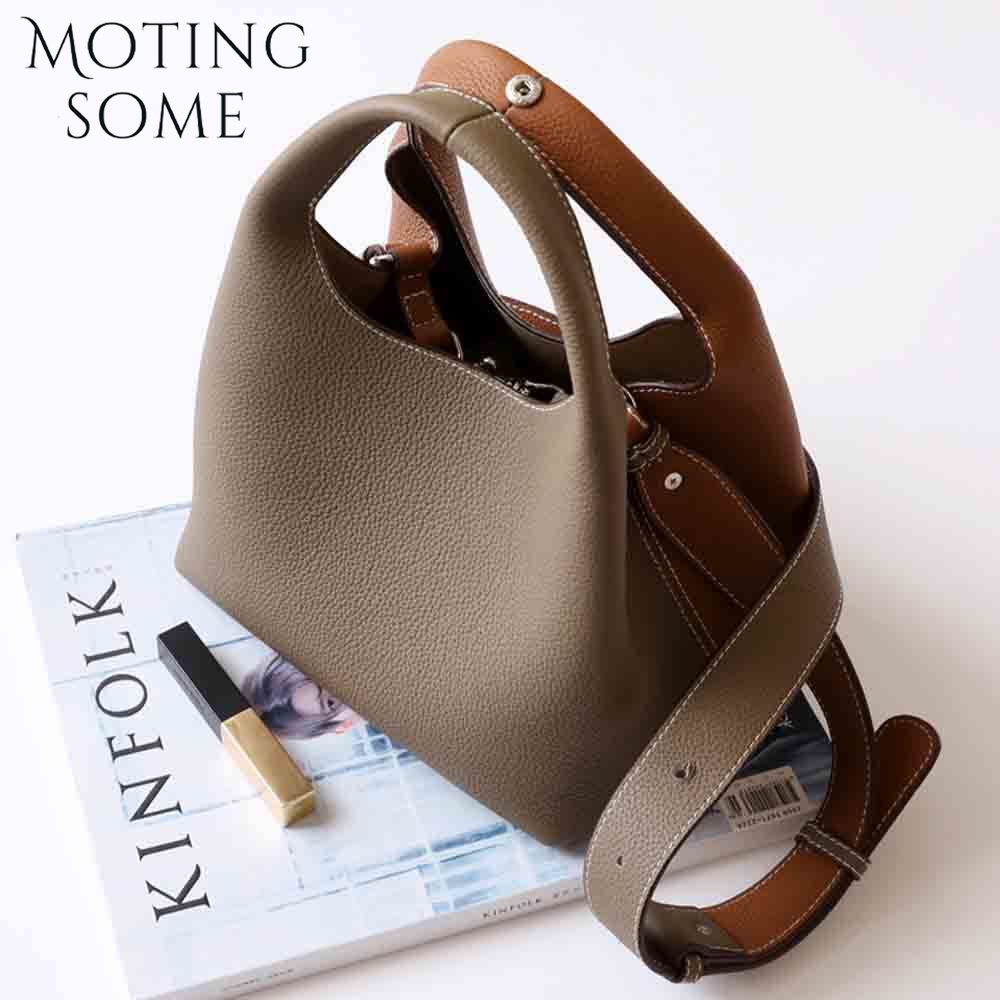 Women'S Bags Designer Brands - Motingsome Patchwork Style Women Bucket Bag