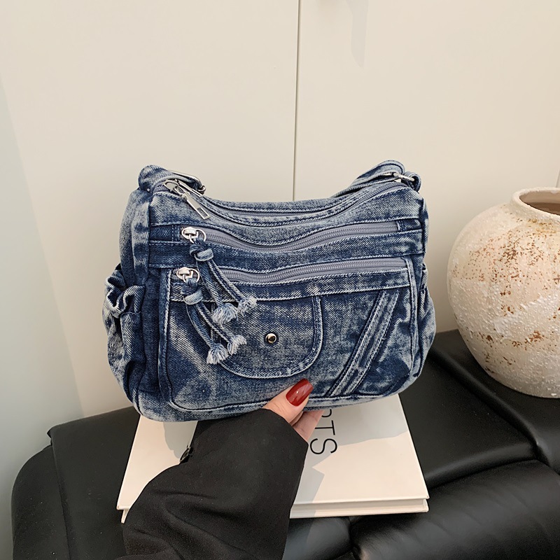 Women Bags Zadig - Street Style Retro Blue Denim Bag