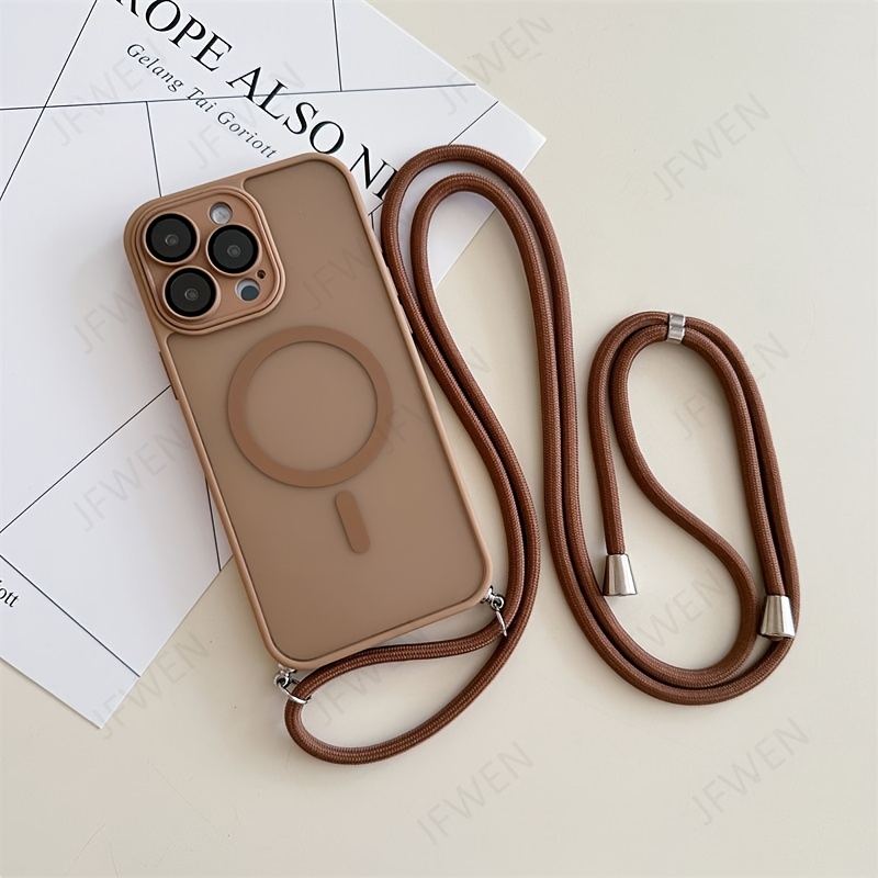 Phone Bag Crossbody - Luxury Frosted Magnetic Crossbody Lanyard Phone