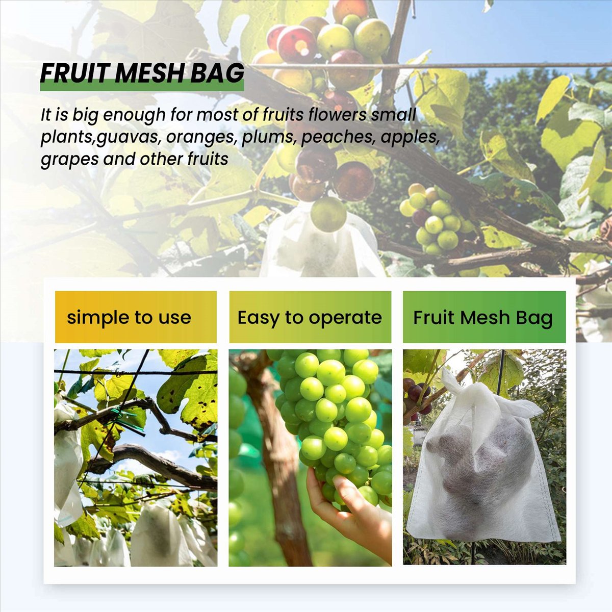 Mesh Net Bag - [Promotions]100PCS Garden Plant Fruit Cover Protect