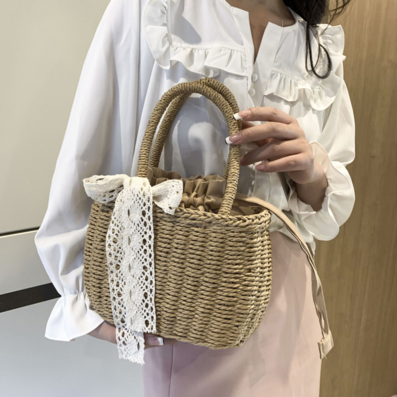 Women Straw Woven Drawstring H - Women'S Bags Holiday review and price