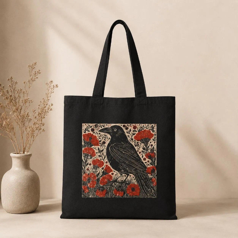 Whimsigoth Crow Canvas Tote Li - Women Bags Edgars review and price
