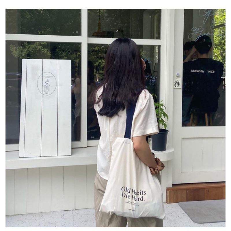 Simple Letter Large-capacity S - Shopper Tote Canvas review and price