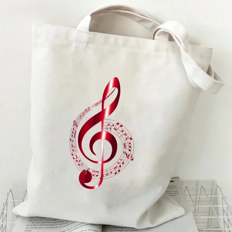 Music Note Heartbeat Printed C - Shopper Tote Canvas review and price