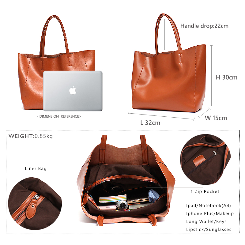 Luxury Brand Cow Leather Tote  - Women'S Bags Designer Brands review and price