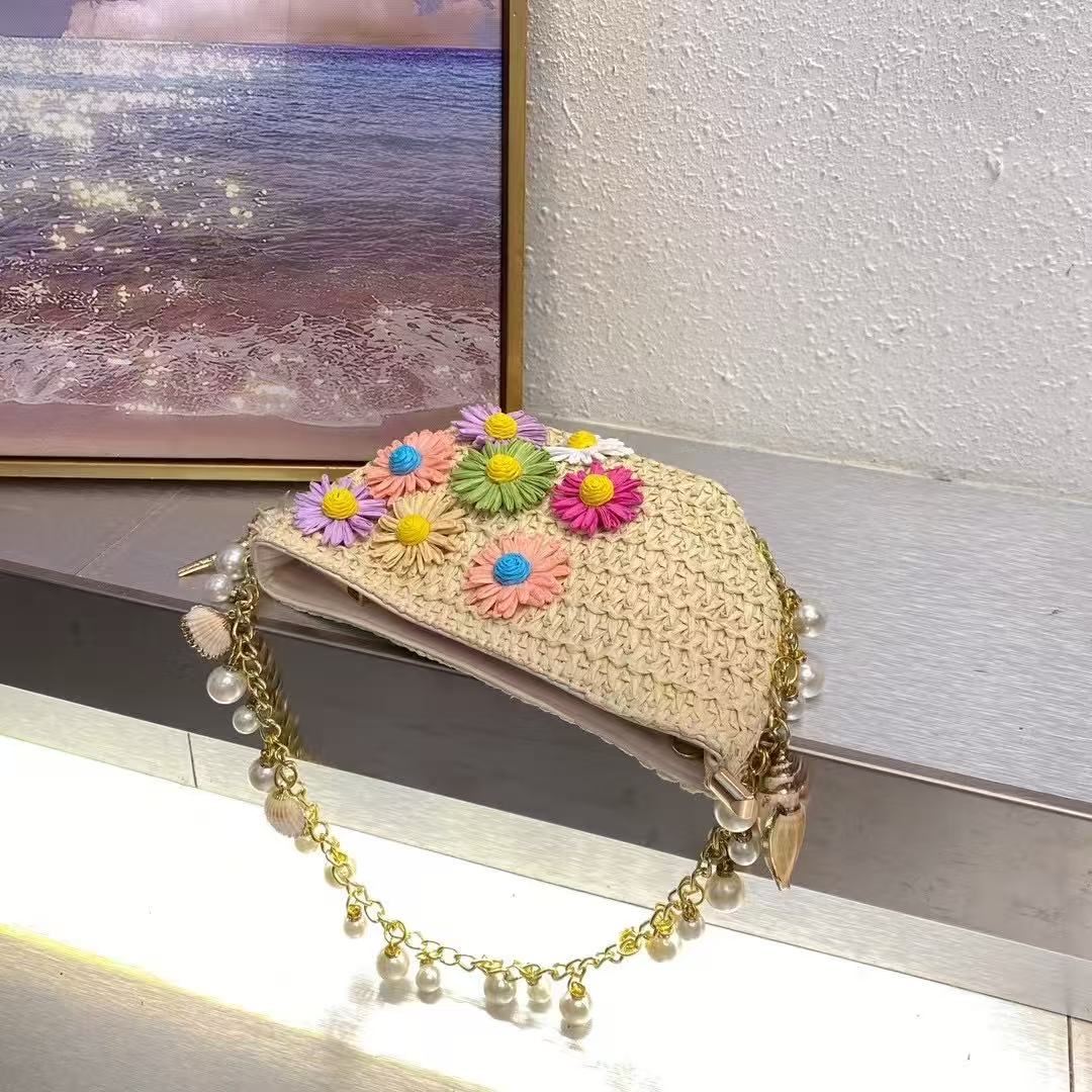 Beads Beading Chain Women Hand - Women'S Bags Holiday review and price